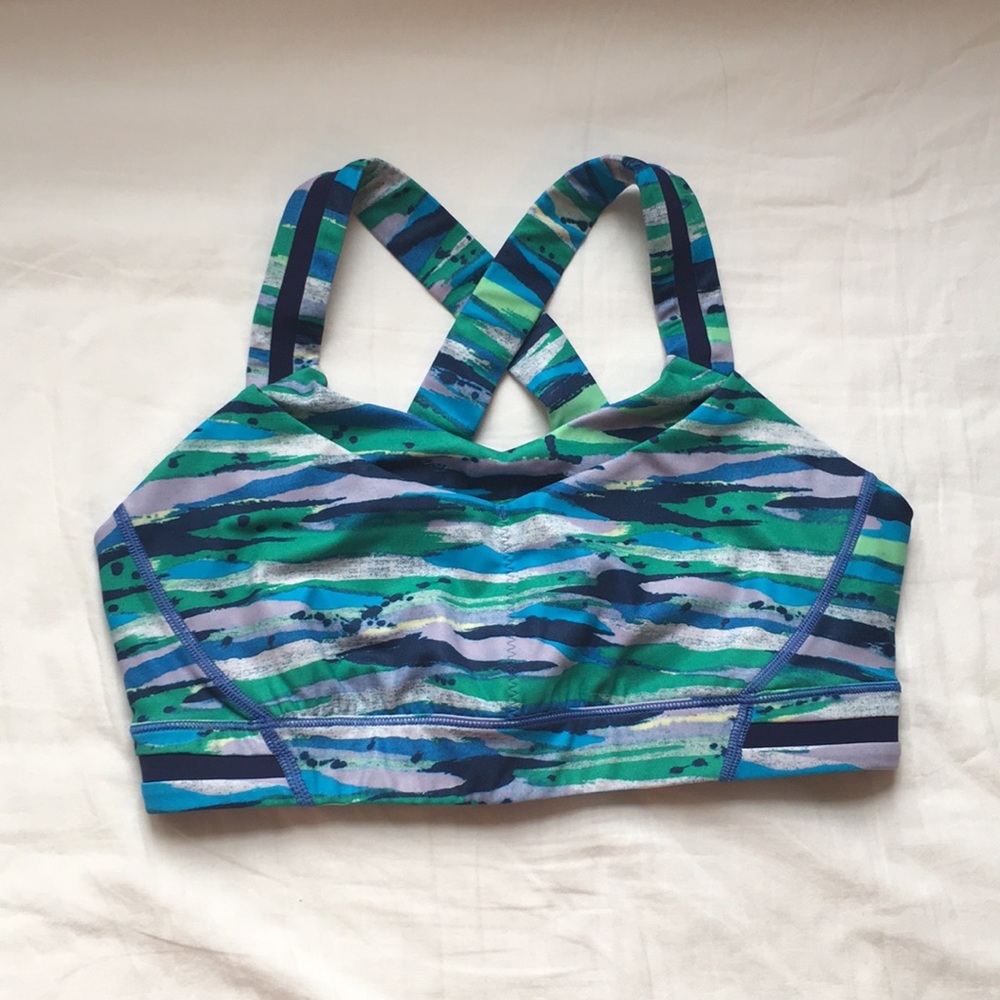 Lululemon Green-Blue Crossback Bra